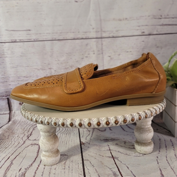 Clarks Collection Lyrical Way Womens Tan Leather Loafers Size 10M - Picture 8 of 15